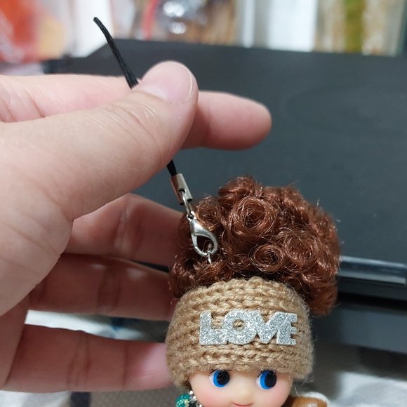 Super Cute Adorable Baby LOVE with Pacifier Phone Handbag Charm To Keychain - Picture 7 of 8